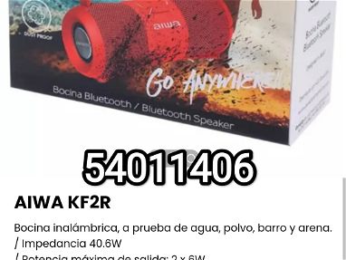 !!!AIWA KF2R de 12W Bocina inalámbrica Bluetooth, a prueba de agua, polvo, barro y arena.!!! - Img main-image