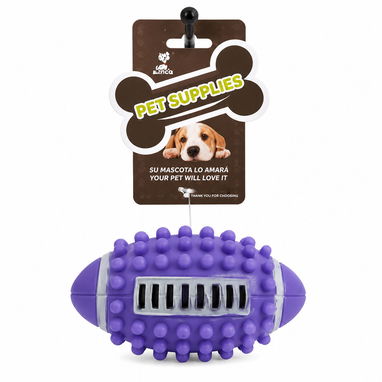 JUGUETES PARA PERROS/PELOTA RUGBY CON CHIFLE - Img 126304573