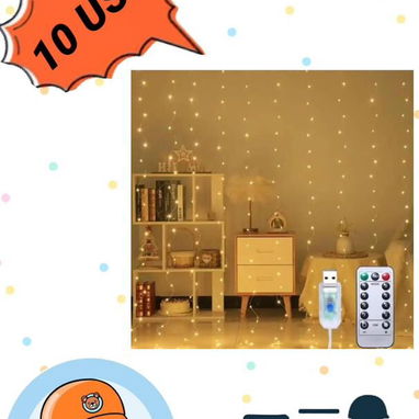 Cortinas LED, blanca, amarillas o multicolor.Mensajeria costo adicional. - 2/2