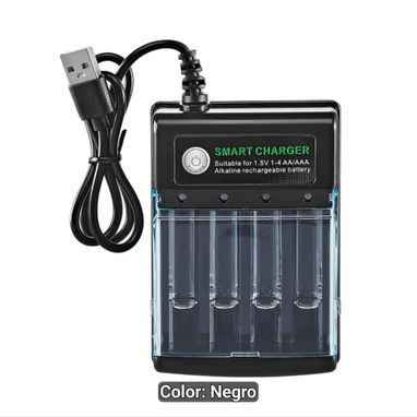 cargador de batería inteligente con pilas recargables AA y AAA - Img 124795044