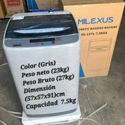 Lavadora automática milexus de 7.5kg nueva en su caja, con garantía y transporte incluído - Img 55772537