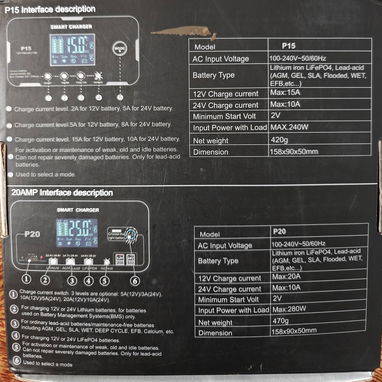 Cargador de baterías 12/24v - 2/2