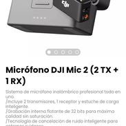 Micrófono DJI Mic 2 (2 TX + 1 RX). Incluye 2 transmisores, 1 receptor y estuche de carga inteligente. - Img 56082400