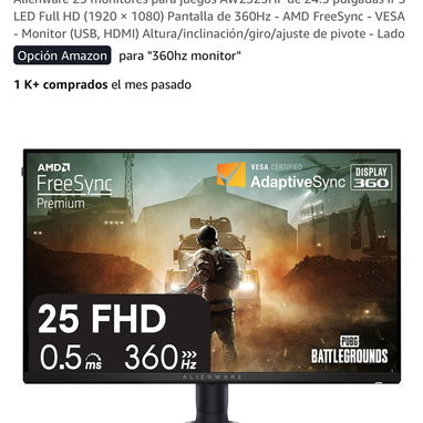 Monitor Alienware de 360hz 1080P new en caja - Img 122041494
