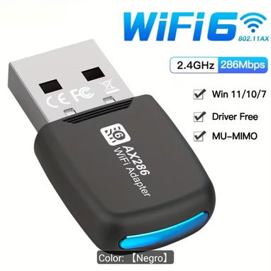 UNION DE RED RJ45 -ADAPATADOR USB  WIFI 6 PARA PC O LAPTOP - 2/2