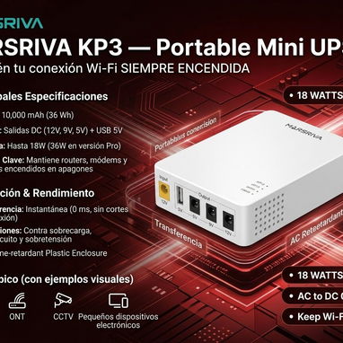 🪭🏴☠️Smart Mini DC UPS Marsriva, backup para routers, módems y cámaras — 💲30🪆 - Img 125161903
