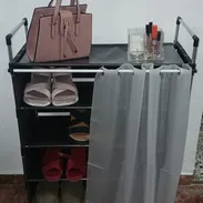 Zapatera de 5 niveles con cortina - Img 56689399