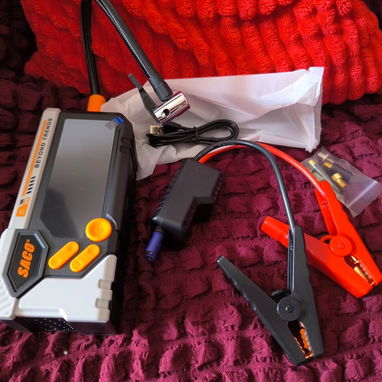 Arrancador y compresor marca saco calidad profesional infla hasta 150psi 40 arranques y 120w de potencia de compresor - 2/5