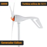 Generador Eólico VEVOR 500W 12V Turbina de Viento 3 Aspas Con Controlador MPPT Kit Con Anemómetro Para Casa RV Granja Bl - Img 55416294