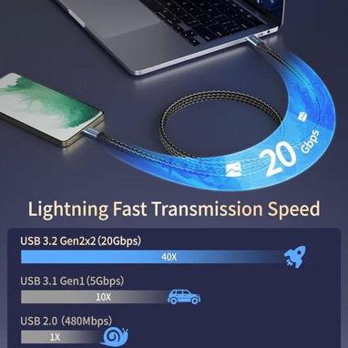 ☎️53544655 🛵 Entrega Disponible ⭐ZeroneTeck Cable USB-C 3.2 Gen 2x2 (3ft) ⭐ - Img 123709428