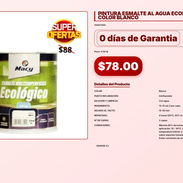 PINTURA ESMALTE AL AGUA ECOLÓGICO E01 COLOR BLANCO . - Img 57103316