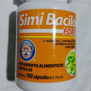 Lactobacilo, suplemento alimenticio. Frasco 100 Cápsulas 0.59g, 8.20 usd - Img 124413162