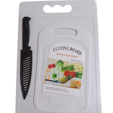 Set de 2 tablas de cortar con cuchillos - Img 124234357