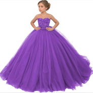 Vestido SHEIN para niña de 10-12 años color morado - Img 56192264