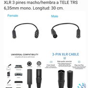 Adaptador XLR macho/hembra a TELE - Img 51414660