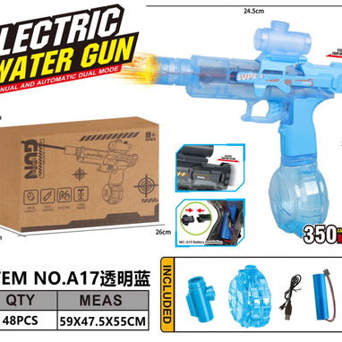 🔫 Pistola de Agua Eléctricas 💦 Juguetes de Verano 🌞 Alta Capacidad ✨ Iluminadas con Silenciador Automático - 4/5
