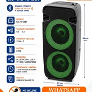 BOCINA BLUETOOTH 6.5" MS-1, ENTREGA DE FACTURA PARA SU GARANTÍA. VARIEDAD DE BOCINAS RECARGABLES, ELECTRODOMÉSTICOS, ETC - Img 56442016