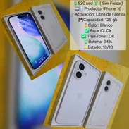 IPhone 16 con su sim física original en el mejor precio del mercado para venta o cambio solo por iPhone menor y vuelto - Img 55491815
