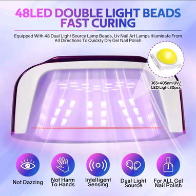 LÁMPARAS UV/ LED PROFESIONAL RECARGABLE 200W - 5/6
