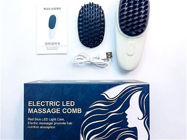 Peine Masajeador infrarrojo eléctrico con vibración para estimular el crecimiento del cabello. Nuevos en caja. - Img 68024901