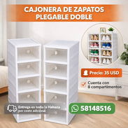 CAJONERA DE ZAPATOS PLEGABLE DOBLE - Img 56373085