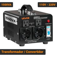 Transformador Convertidor de Voltaje VEVOR 1500VA 110V-220V Step Up Down Compacto Negro - Img 57486562