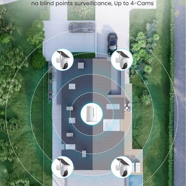 ☎️53544655 🛵 Entrega Gratis ⭐ Kit de Cámaras de Seguridad Solar Inalámbricas 4MP (4 Cámaras)⭐ - Img 111967629