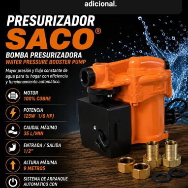 Ladrón de agua (Bomba de agua autocebante). Tenemos también bombas periféricas y presurizador de agua - 2/8