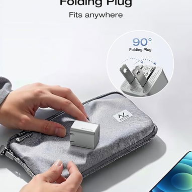 ECOFLOW Cargador USB C, bloque de carga rápida de 30 W GaN tipo C con enchufe plegable - Img 120120859