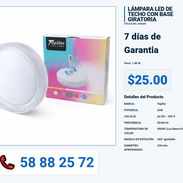 LÁMPARA LED DE TECHO CON BASE GIRATORIA VPT-0204 - Img 55992648