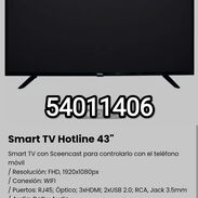 !!Smart TV Hotline 43" con Sceencast para controlarlo con el teléfono móvil / Resolución: FHD, 1920x1080px !! - Img 45601032