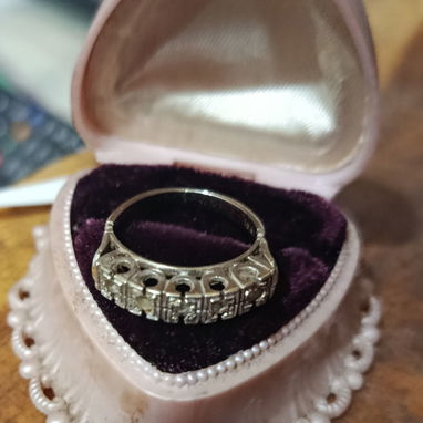 Anillo de compromiso oro blanco  18k de 3.7 gramos ,original - Img 120162367