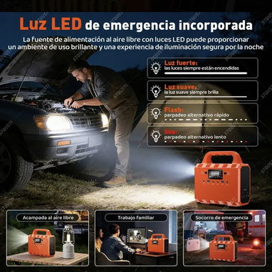 Estacion de carga 370wh 100mil mha con panel solar nueva en caja 58868925 wasap - Img 127436442