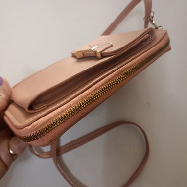 Zapatos mujer talla 39 color rosa viejo y carterita monedero y para móvil - Img 123428597