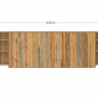 Espaldar de cama en Madera con estantes laterales - Img 122025069