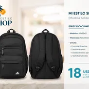 Mochila Adidas negra 18 usd - Img 56987223