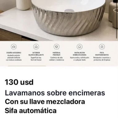 Taza de baño monolítica y lavamanos sobre encimera - 10/10