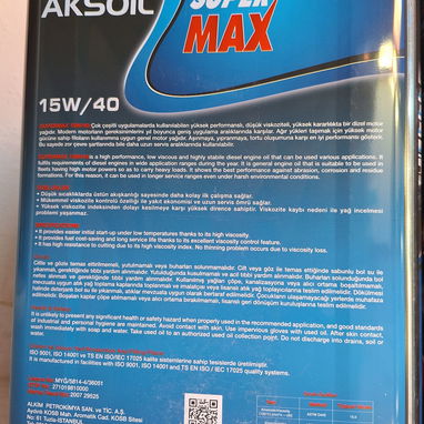 ACEITES PARA MOTORES de Galonina y Diesel. $2,800cup/Lt. 5W-30, 10W-30, 15W-40 y 20W-50 - Img 118688199
