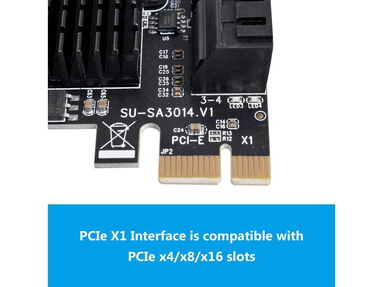 Tarjeta SATA de 4 puertos con 4 cables SATA, controlador SATA 3.0 de 6 Gbps Tarjeta para discos ⚡⚡53478532 - Img 67186283