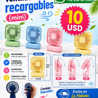 Ventiladores recargables. Envios en la Habana - 2/3