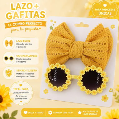 Kit de gafas y lazo de niña - 3/3