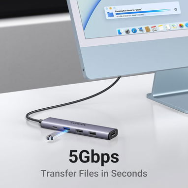 HUB UGREEN USB-C 5 EN 1 HDMI 4K PD 100W USB 3.0 PARA MACBOOK ENVÍO DISPONIBLE + GARANTÍA - 4/8