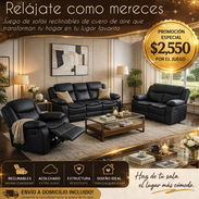🛋️✨ JUEGO DE SOFÁS RECLINABLES DE LUJO - Img 54984078