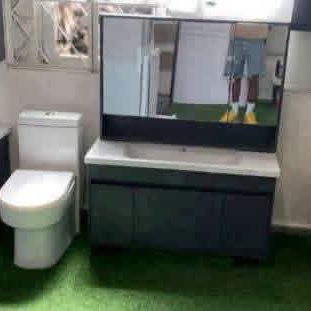 Set Aqua Plus Set de accesorios de cerámica  Juego de baño Inodoros Monolítico  Válvula de desagüe Lavabo Muebles de bañ - 3/10