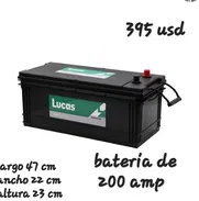 Cambio de Precio ⬆️‼️  Batería 12V 200Amp   395usd - Img 48940581