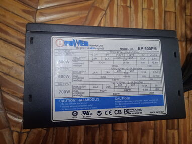 Vendo fuente marca ePower de 500W, con 32A por los 12V. - Img 64084732