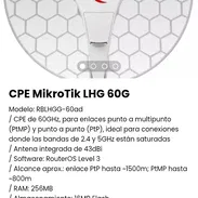 CPE MikroTik LHG 60G. Modelo: RBLHGG-60ad. Nuevo - Img 52082425