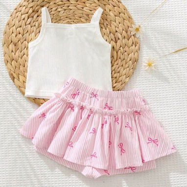 🎀 Conjunto Niña 12-18 Meses – Lazos Rosas – 12 USD ¡Mejores precios y calidad conmigo! - 2/4