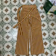 pantalones anchos de mujer, pantaloneta de mujer, pantal贸n de rayas de mujer Stradivarius, vaqueros elegantes de mujer - Img 55140724
