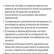 Sensor Pir, Alarmas/2 mandos - Img 51408287